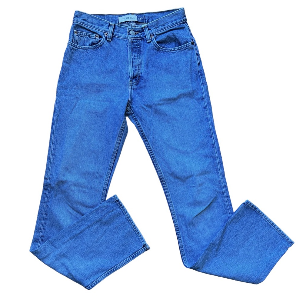 Gap Womens Original Bootcut Jeans Light Wash Cotton Denim Mid Rise Size 6 Long